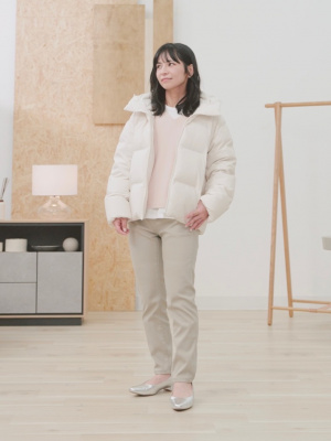 UNIQLO シームレスダウンパーカー M ナチュラル ユニクロ公式 | シームレスダウンパーカ