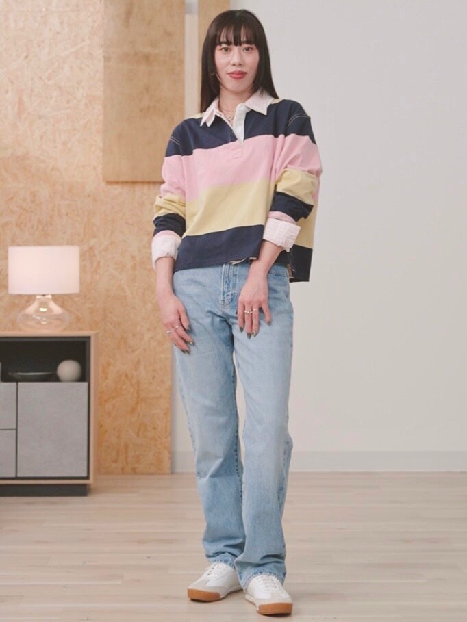 ボクシーラガーポロシャツ」の着用コーディネート| ユニクロ公式