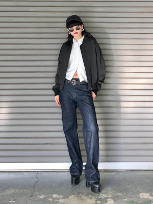 ユニクロ　ボマージャケット　ブラックXXL UNIQLO】【UNIQLOC】【2025年春夏コレクション】【先行発売