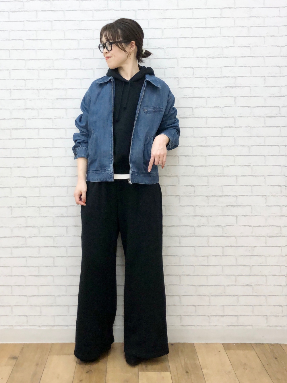 スウェットワイドパンツ、ジャージーテーラードジャケット