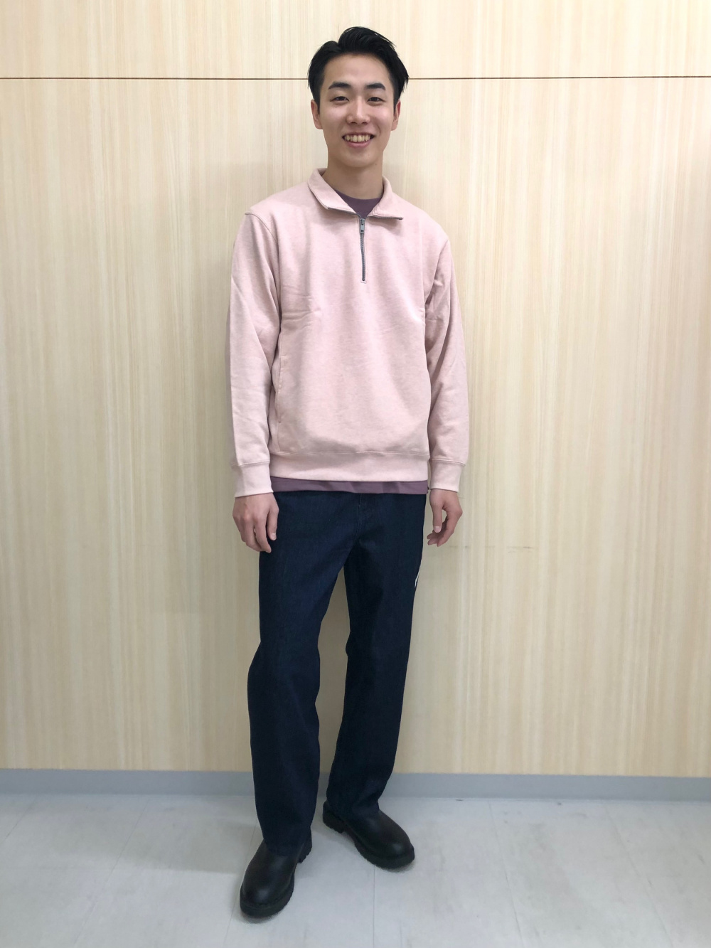 エアリズムコットンクルーネックTシャツ、スウェットハーフジップ