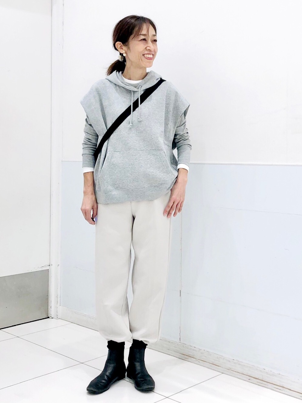 新品タグ付　UNIQLO＋J ドライスェットクルーネック ユニクロ公式 | ドライスウェットクルーネックシャツ（長袖）(レディース)