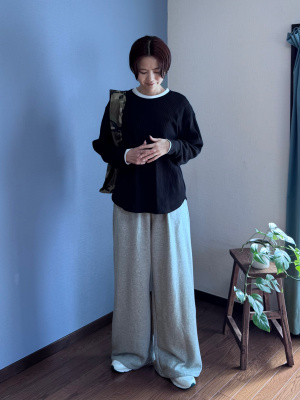 rページ❣️ TENBOOMWalkingPad ユニクロ公式 | ワッフルクルーネックT（長袖）