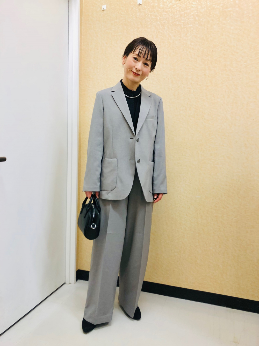 代引き人気 感動ジャケットリラックスフィット、感動ワイドパンツ」の着用 スーツ・フォーマル・ドレス