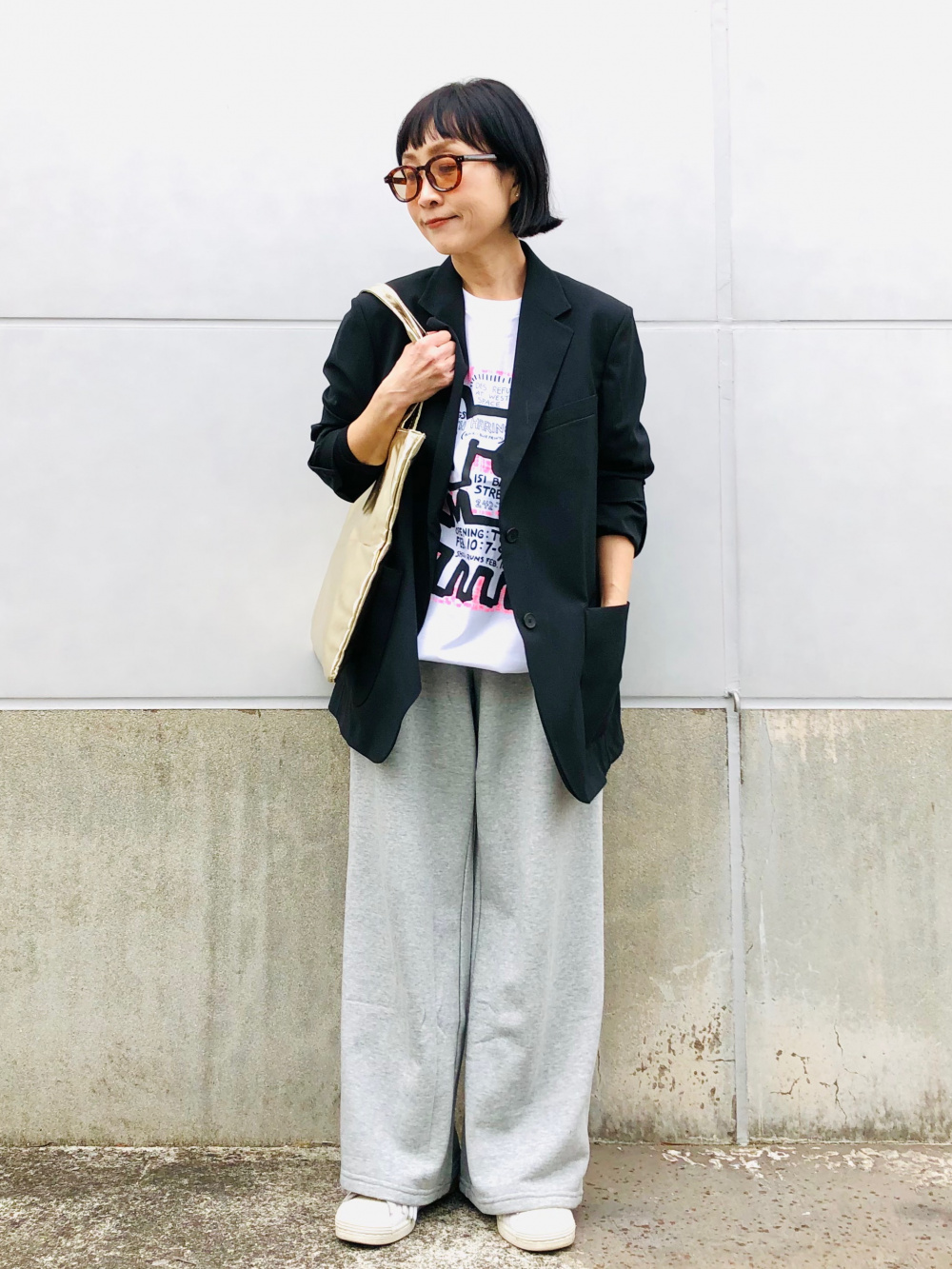 スウェットワイドパンツ、感動ジャケットリラックスフィット」の