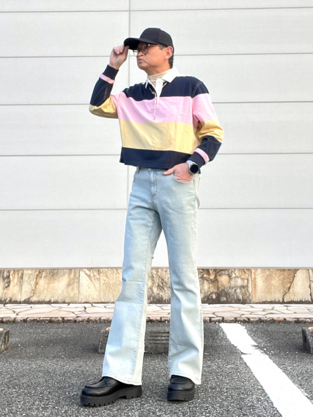 ユニクロ JWA JW ANDERSON ボクシーラガーポロシャツ L（JW