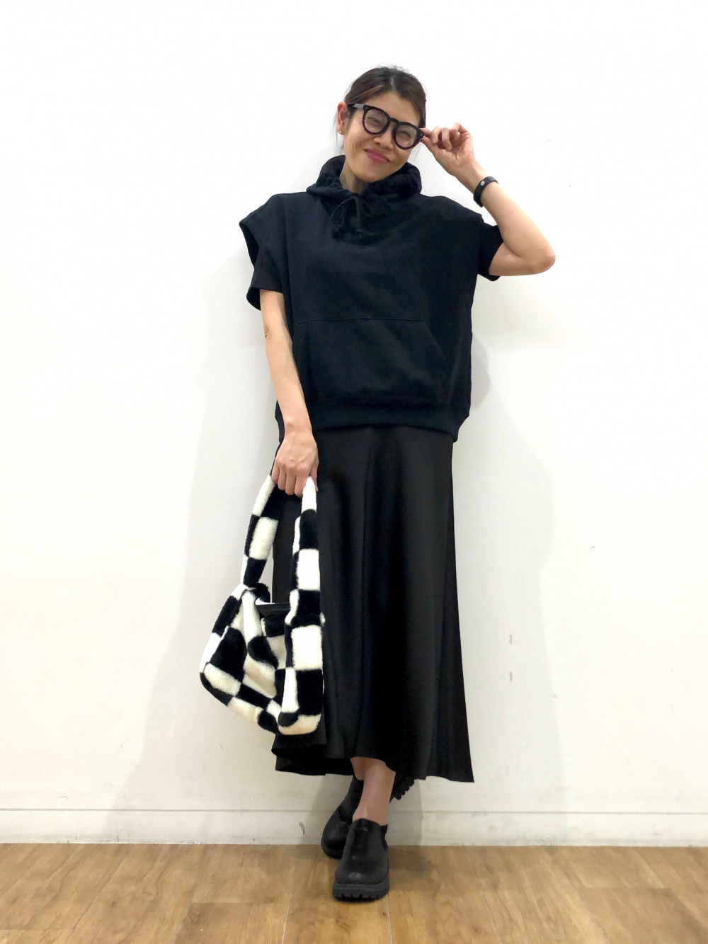 サテンギャザースカートパンツ（セットアップ可） main image 1