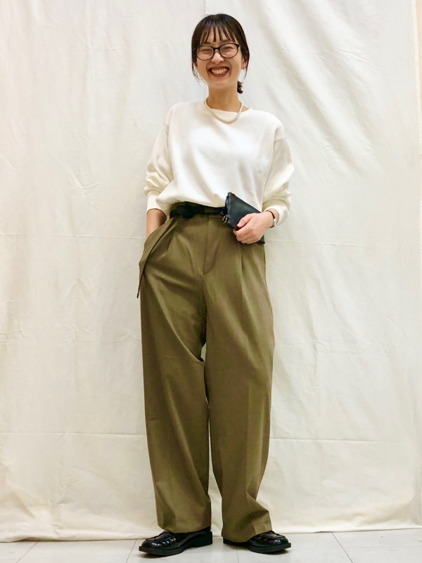 スウェットパンツ、ワッフルT/長袖」の着用コーディネート