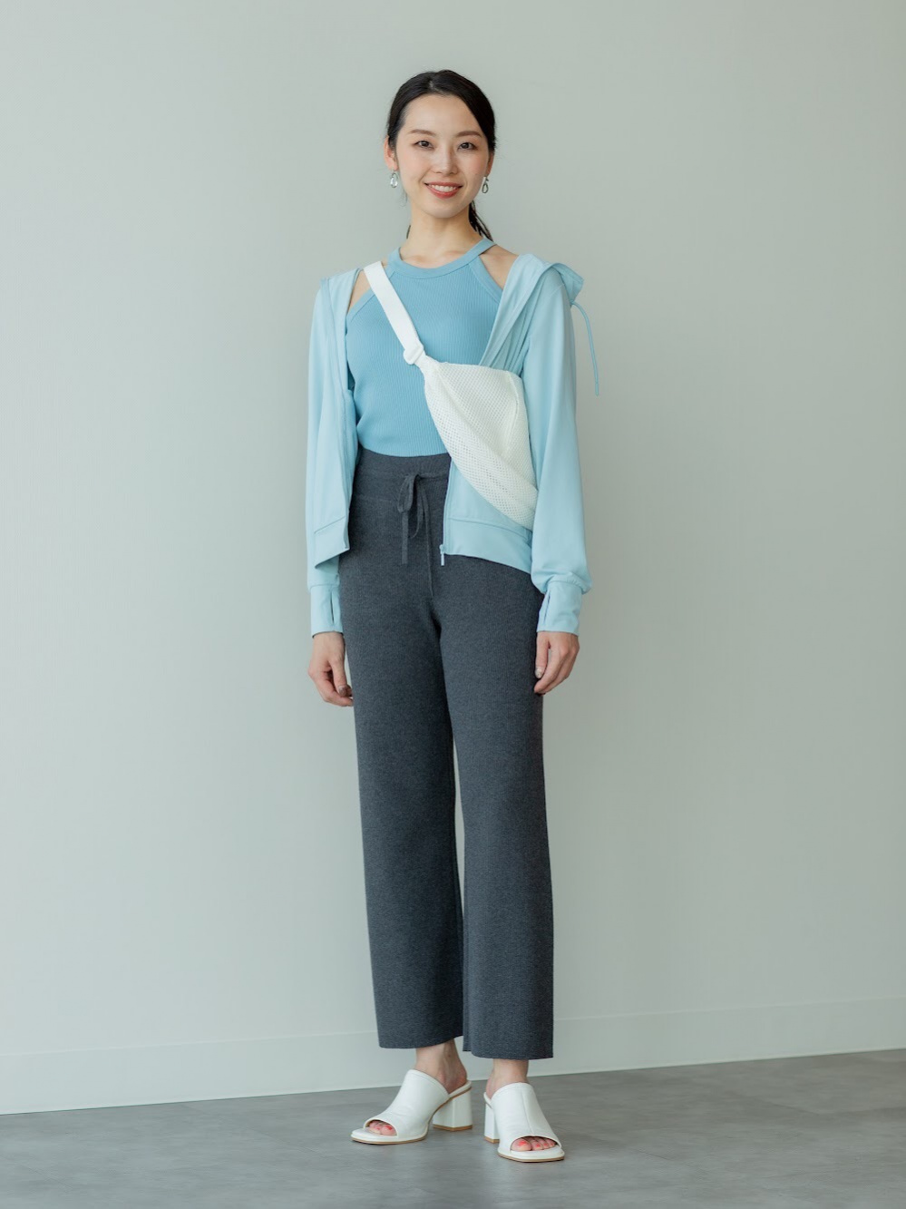 ウォッシャブルニットリブパンツ、コンフォート2Bジャケット