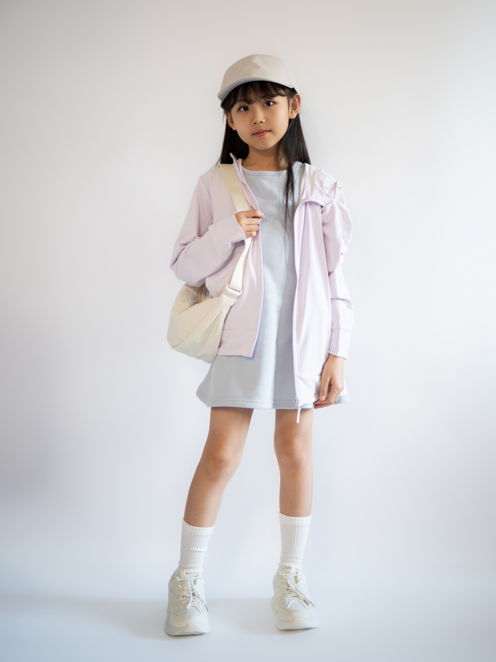 GIRLS デニムショートパンツ、ソックス/3足組/ワイドリブ」の