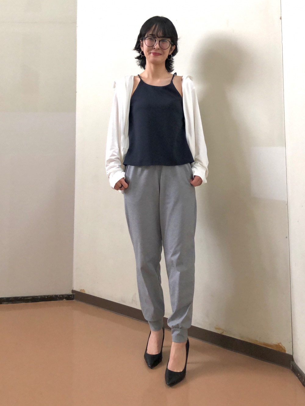レーヨンプリントロングワンピース、クレープジャージーブラ