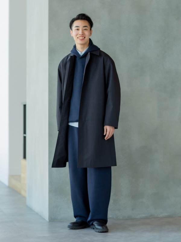 ブロックテックステンカラーコート（メンズ）の着用コーディネート一覧