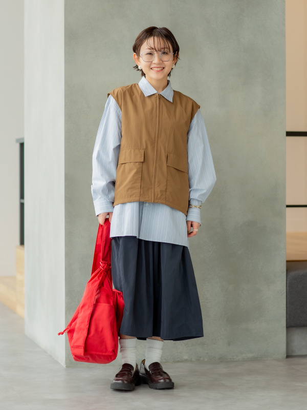 UNIQLO C フルジップベスト　XLサイズ 新品】ユニクロC フルジップベスト UNIQLO グリーン WOMEN XL