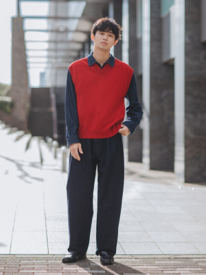 【新品】UNIQLO C ユニクロC ニットベスト［XL］ ニットベスト XLユニクロC