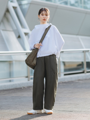 UNIQLOＣ フーデッドプルオーバーシャツ UNIQLO：C 春夏新作】【着こなし次第のファッションアイテム