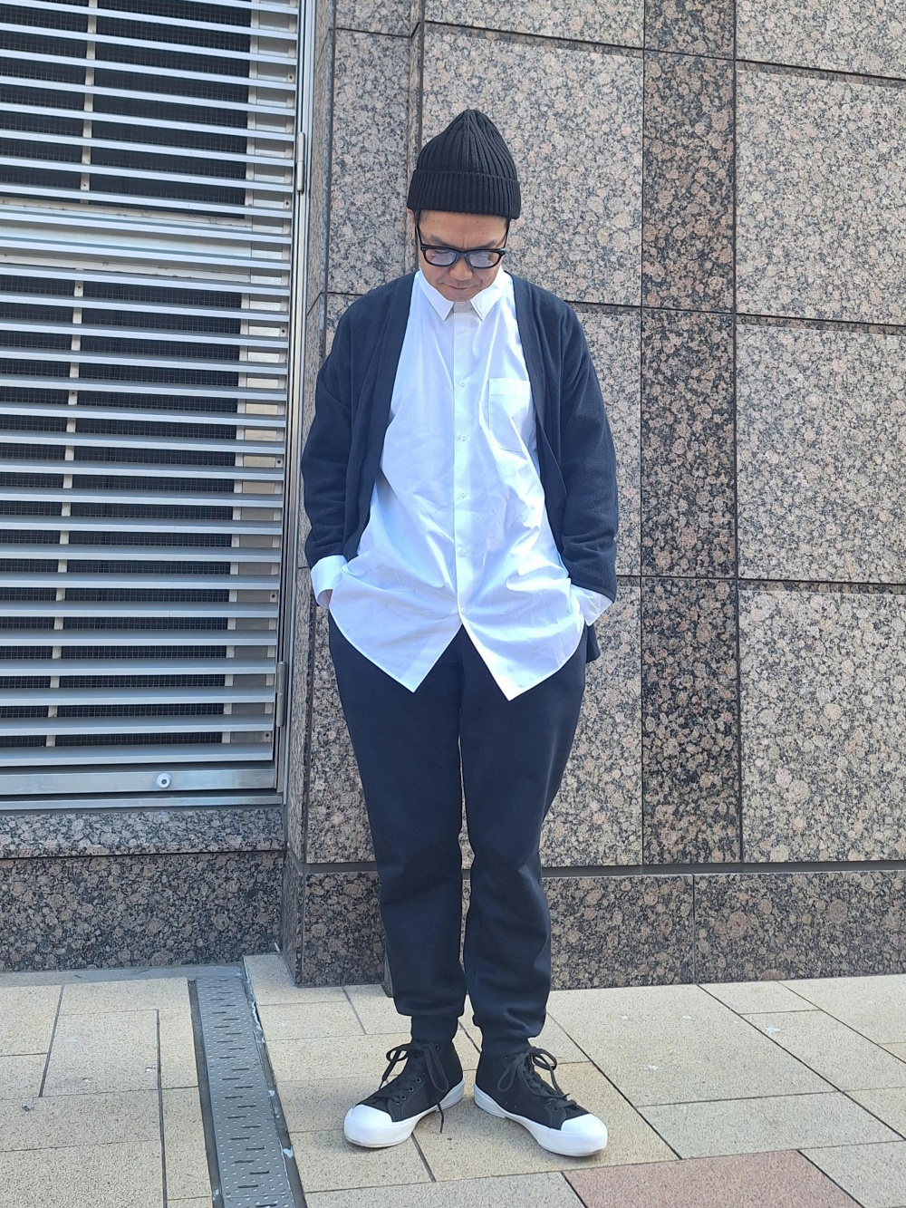 シングルカラーショートブルゾン、ブロードシャツ/ボタンダウン
