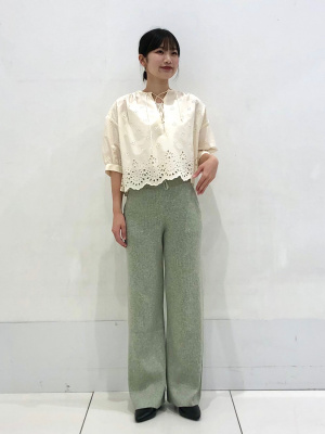 LCセット② ユニクロ公式 | コットンエンブロイダリーブラウス/5分袖