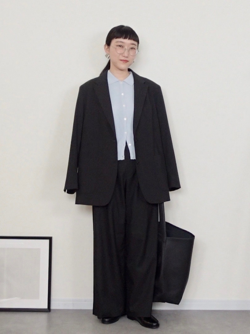 オーバーサイズジャケット、タックワイドパンツ」の着用コーディネート