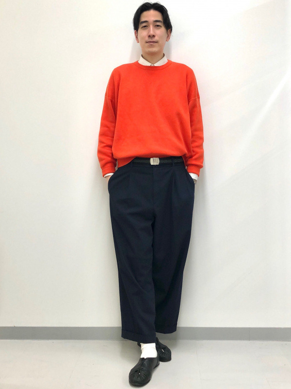 ファインクロスオックスフォードシャツ/ボタンダウン（メンズ）の着用