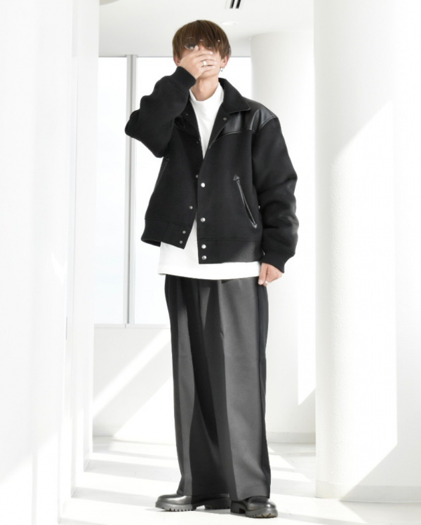 シームレスダウンパーカ/3Dカット、タックワイドパンツ（ツータック