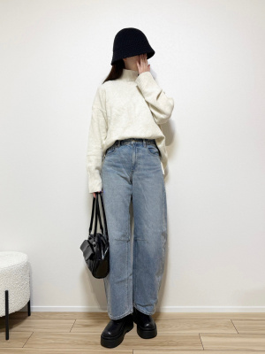 ユニクロ公式 | スフレヤーンハイネックセーター（長袖）