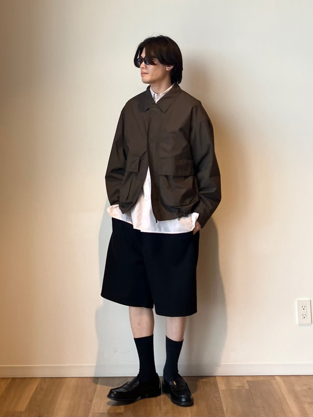 完売品】 UNIQLO C コットン ショートブルゾン 黒 L ユニクロ