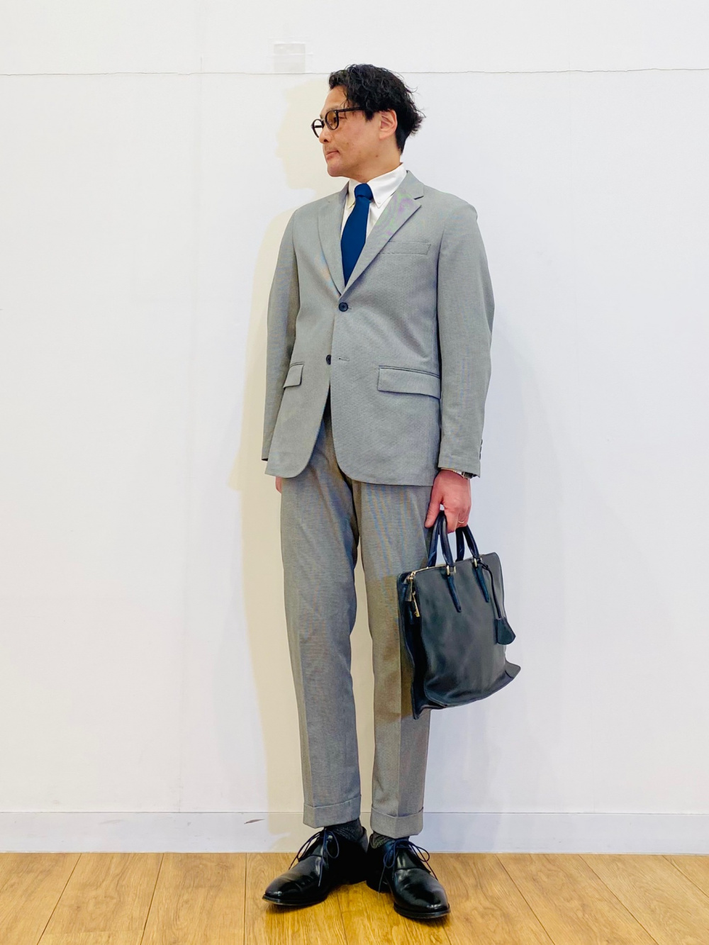 テーラードジャケット セットアップ可能、感動パンツ/チドリ」の着用