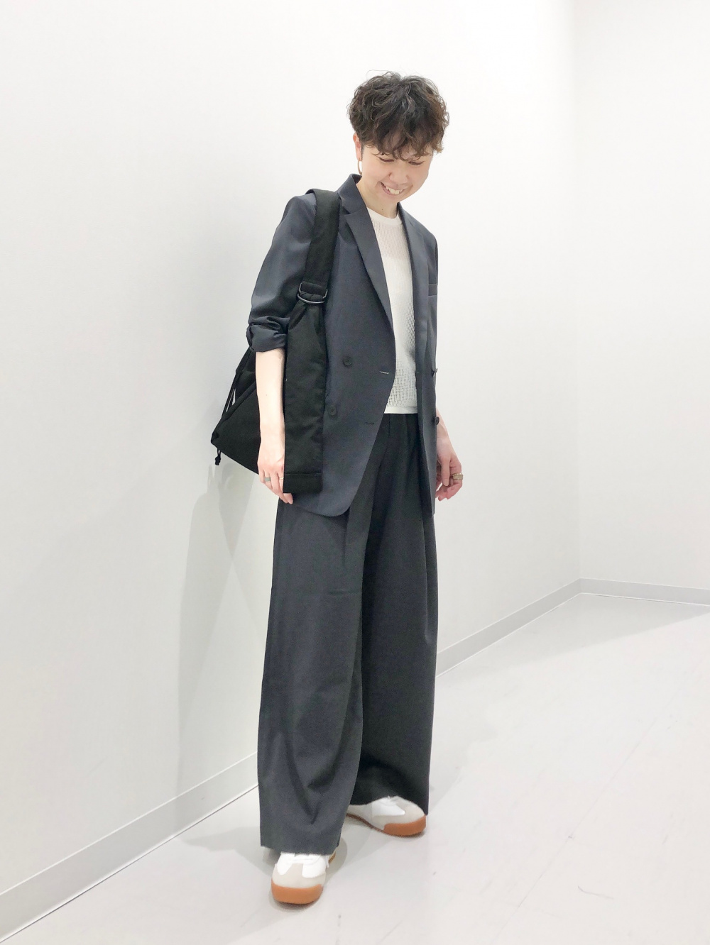感動ダブルジャケットリラックスフィット、感動タックワイド