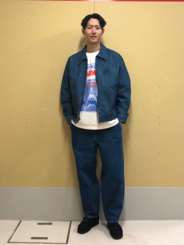 00s OLD UNIQLO デニムジャケット L 濃紺 Y2K Uniqlo デニム ユニクロ ジップアップブルゾン 00 s ユニクロ OLD