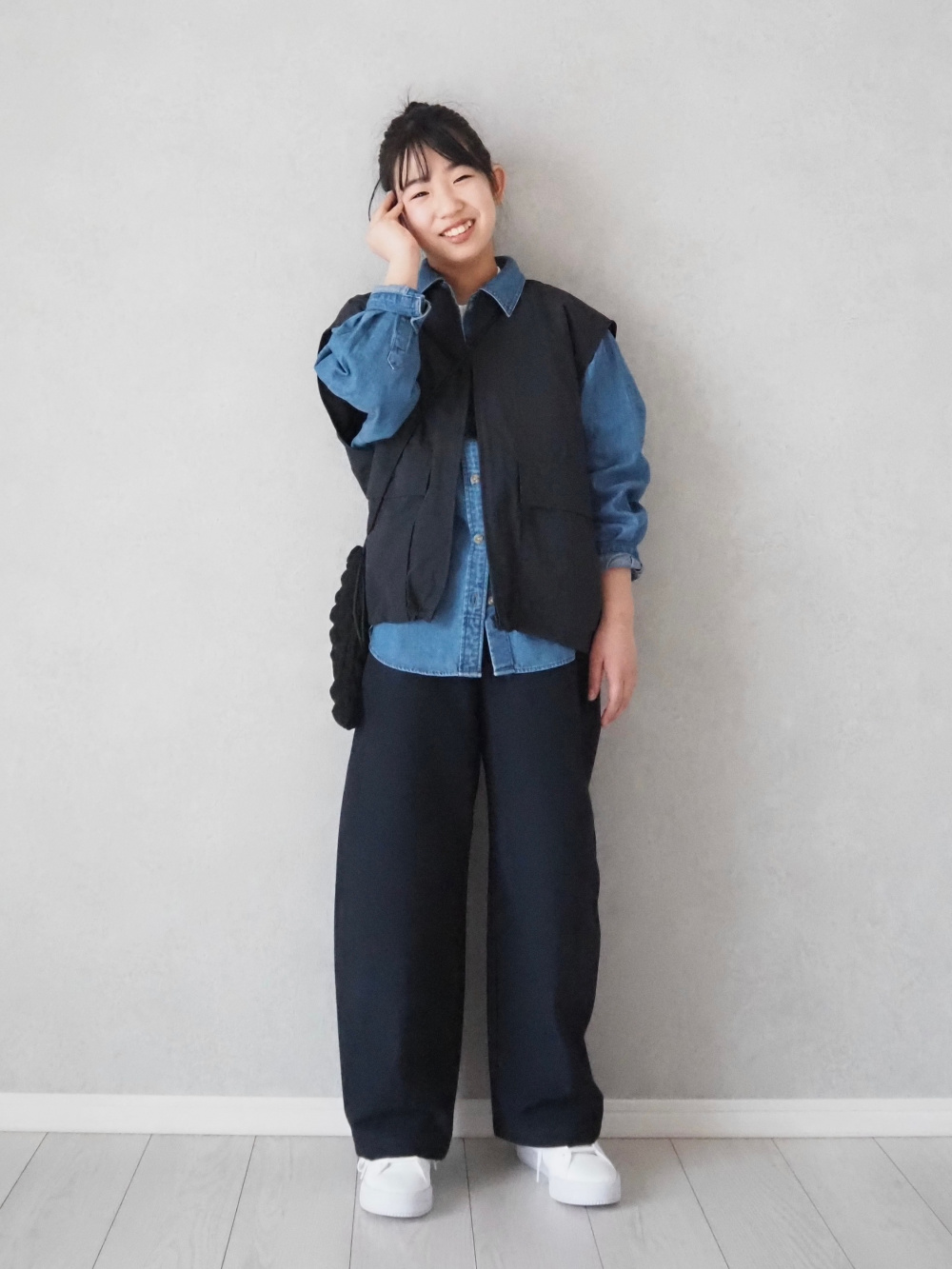 エアリズムコットンクルーネックTシャツ、コンビネーション