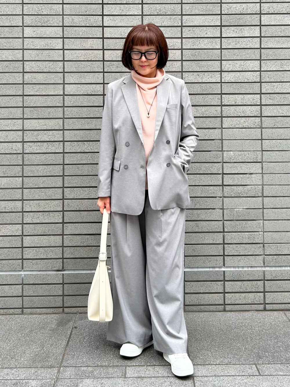 ソフトニットフリースリブハイネックT、感動ダブルジャケット