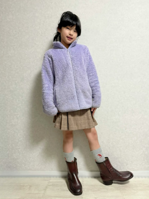 ファー付きフリースジャケット Lサイズ ユニクロ公式 | ファーリーフリースジャケット