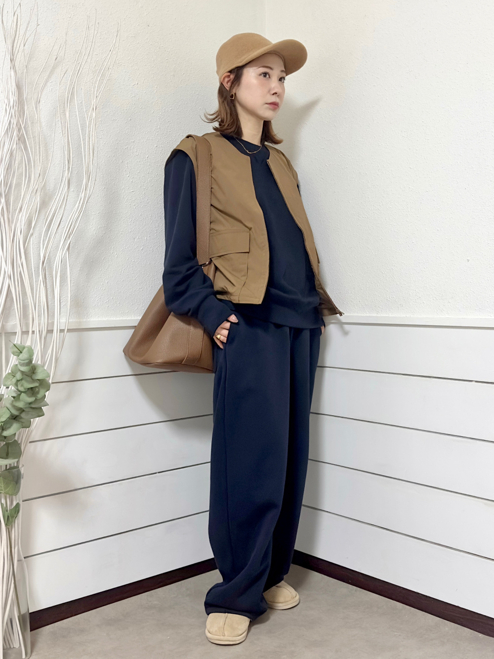 パフテックブルゾン、カシミヤクルーネックショートカーディガン パフテックブルゾン、カシミヤクルーネックショートカーディガン