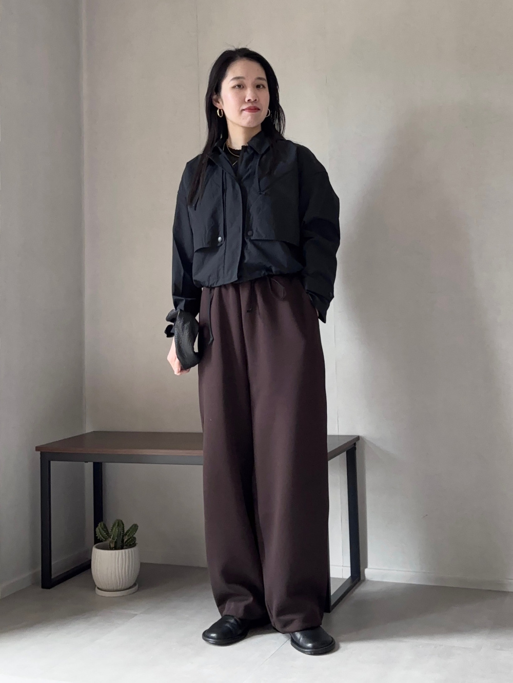 ウォッシャブルミラノリブニットパンツ、ユーティリティショート