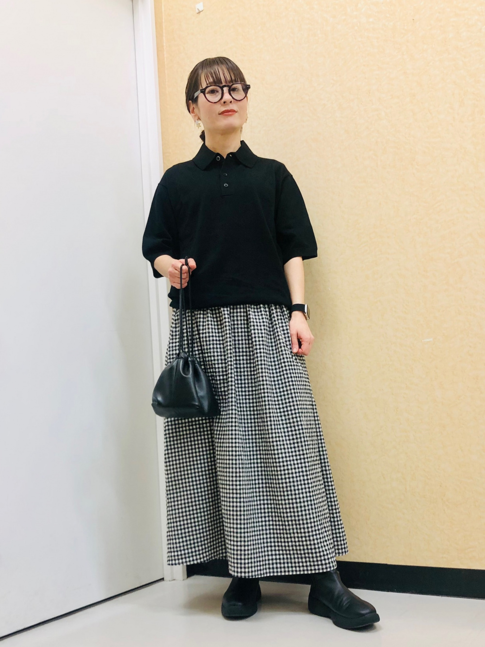 スウェットワイドパンツ/丈長め、ダウンクロップドベスト」の