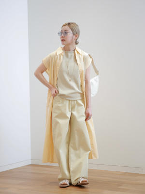 【美品】萌 モユル シャツワンピース ノースリーブ コットン MISCH MASCH（ミッシュマッシュ）の「□2024春夏新作□フレンチ