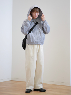 ウインドプルーフフーデッドブルゾン UNIQLO U 2025SS】フーデッドブルゾンのレビューとコーデ紹介