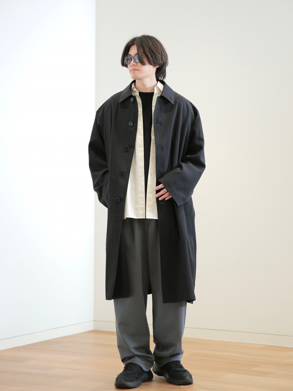 UNIQLO U ライトウェイトコート ブラック　Lサイズ ユニクロ公式 | ライトウェイトコート