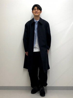 UNIQLO : C ブロックテックステンカラーコート ブラックLサイズ　新品 ユニクロ公式 | ブロックテックステンカラーコート