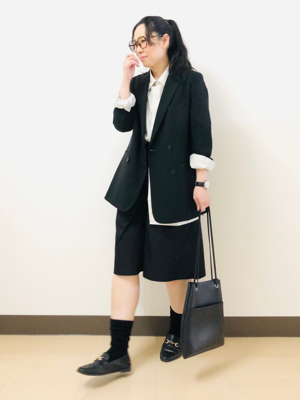 感動ダブルジャケットリラックスフィット」の着用コーディネート