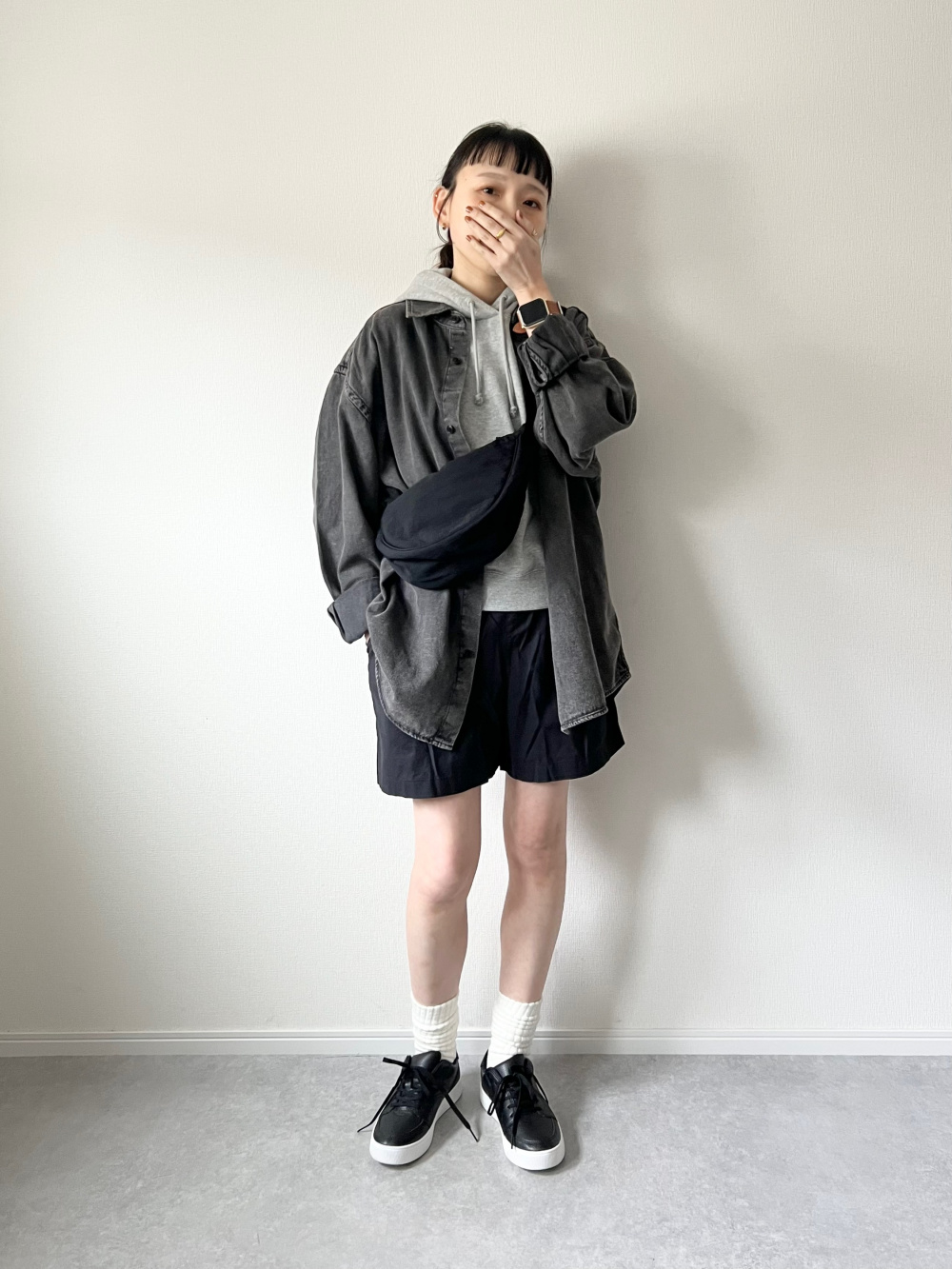セットアップ　UNIQLO C ライトウェイトスタンドブルゾン　ハーフパンツ ユニクロ公式 | ライトウェイトスタンドブルゾン