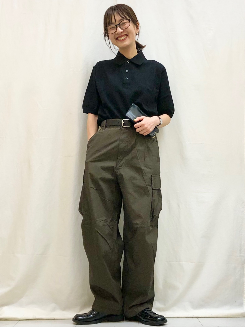 ツイストポロカラーショートパンツセットアップ