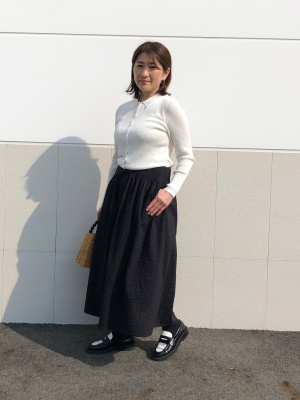 ユニクロ公式 | リブポロカーディガン