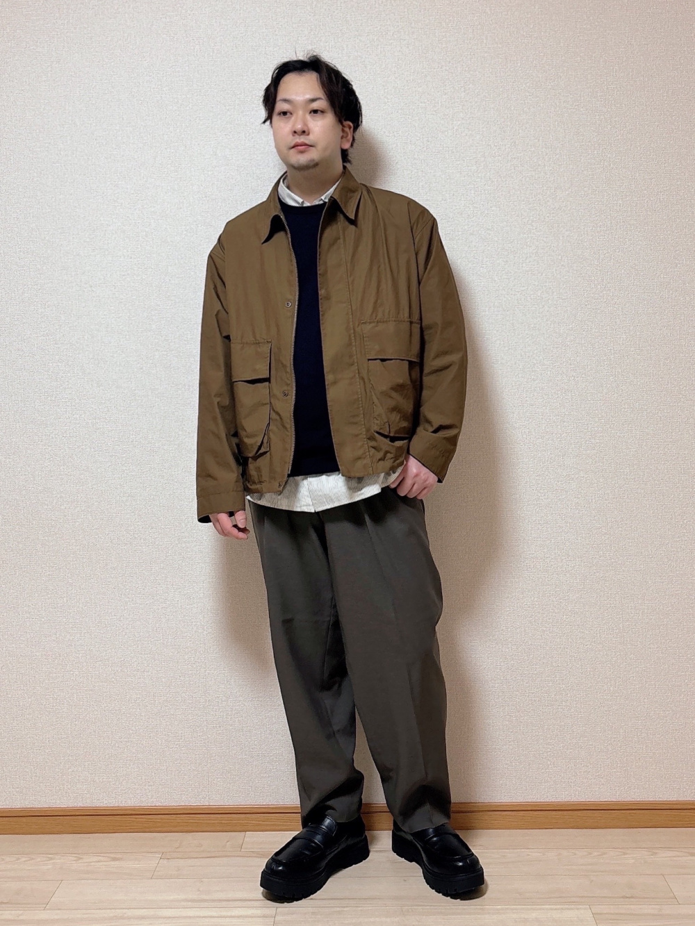 UNIQLO C 感動ジャケット 感動タックパンツ ブラウン セットアップ UNIQLO C ユニクロC 感動ジャケット M ダークブラウン 新品未使用