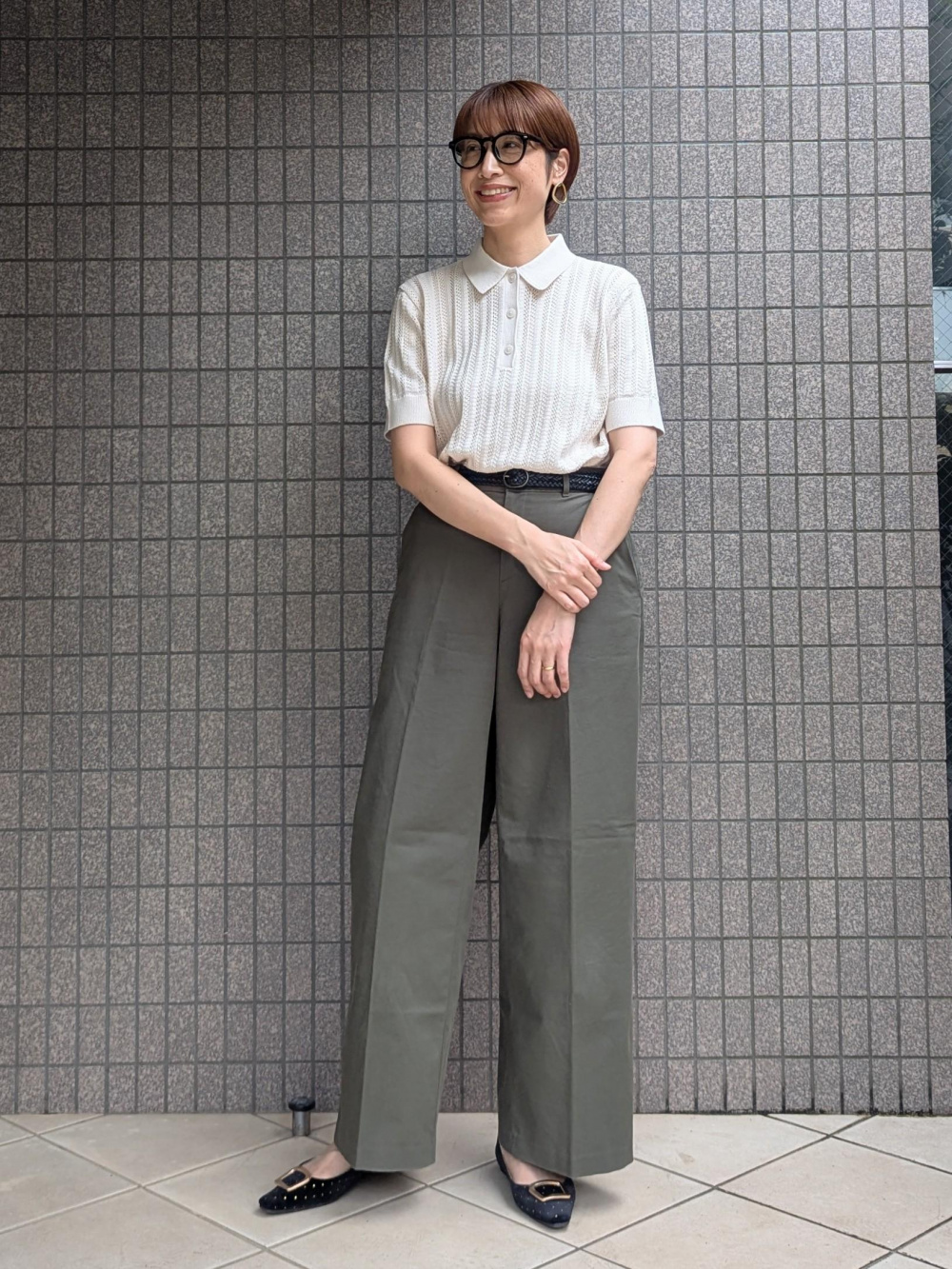 UNIQLO ワイドチノパンツ2点セット オンライン限定 丈長め