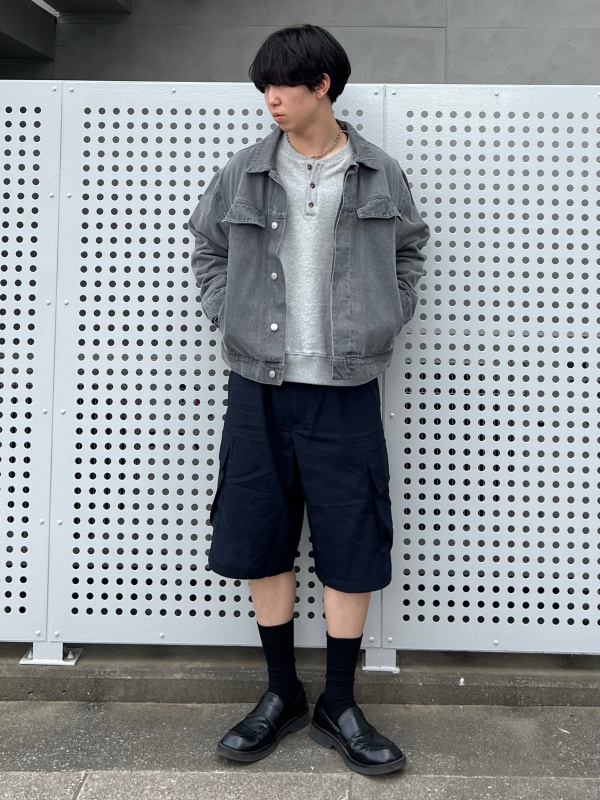 ワイドパラシュートパンツ/デニム、ワイドフィットカーゴハーフパンツ