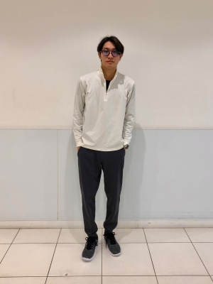 ユニクロ公式 | ドライEXUVカットハーフジップTシャツ