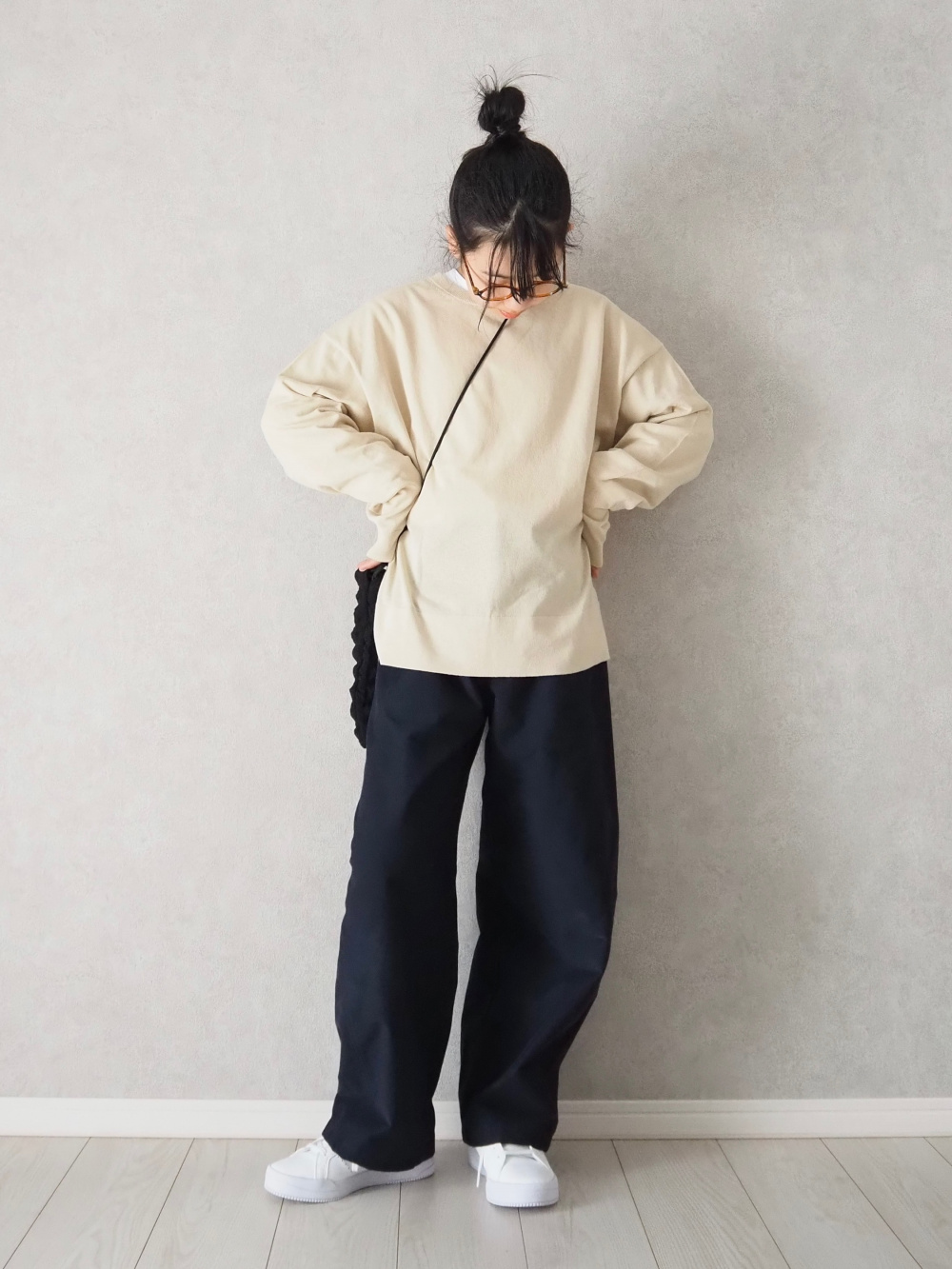 エアリズムコットンクルーネックTシャツ、コンビネーション