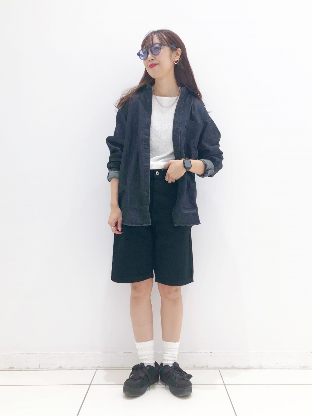 スウェットワイドパンツ/丈長め、ダウンクロップドベスト」の