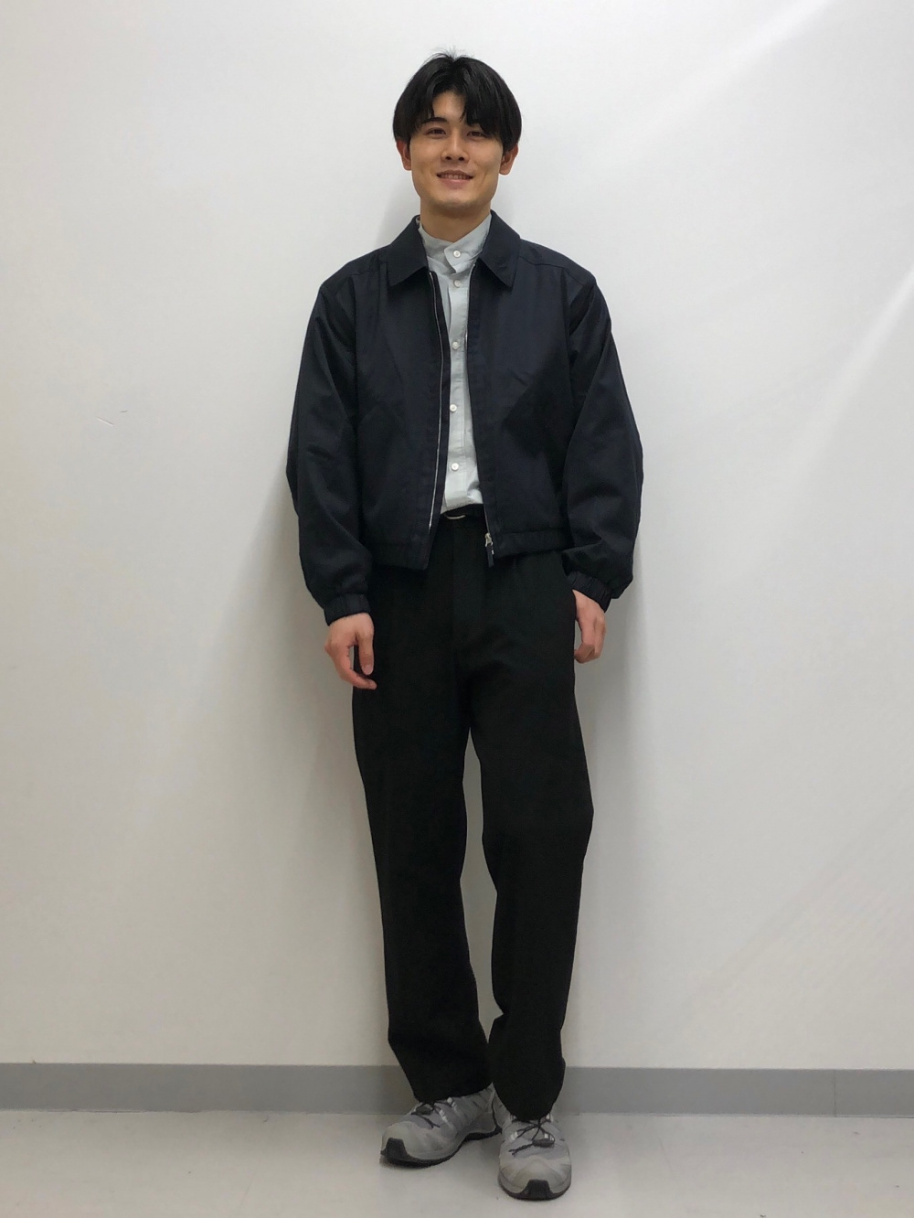 新品】ユニクロU ジップアップショートブルゾン ブラック 2XL